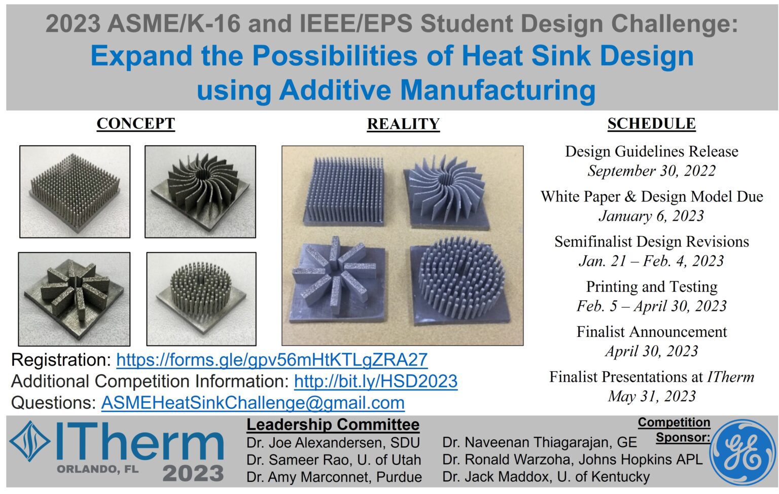 Heat Sink Competition The Intersociety Conference on Thermal and